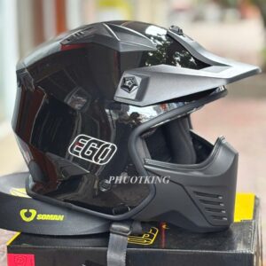 Mũ bảo hiểm EGO E51 đen bóng