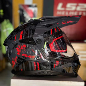 LS2 MX702 đen đỏ